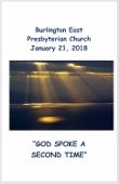 2018-01-21 – God Spoke a Second Time
