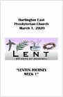 2020-03-01 – Lenten Journey – Week 1